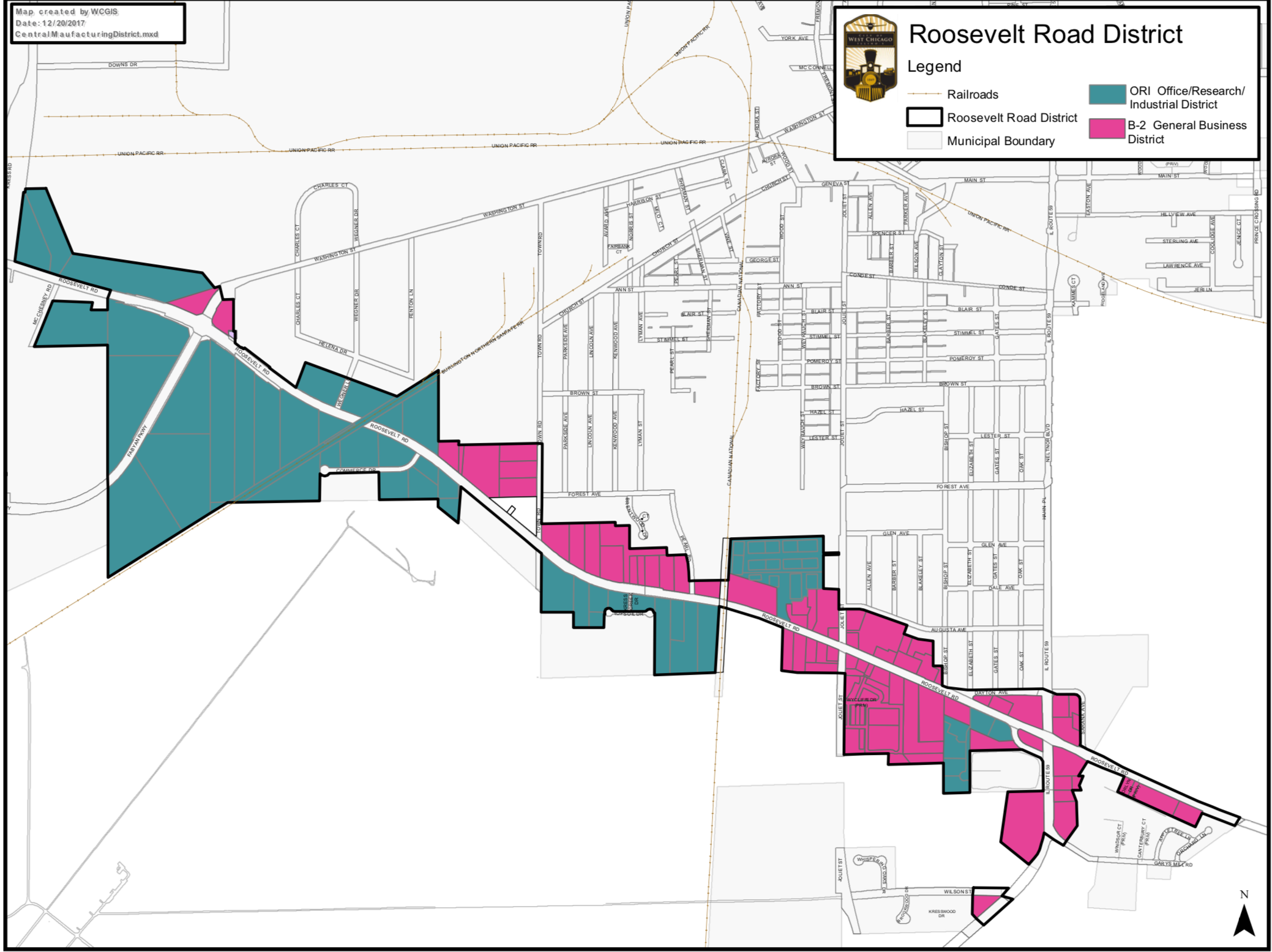 Roosevelt Road business district map – The City of West Chicago ...